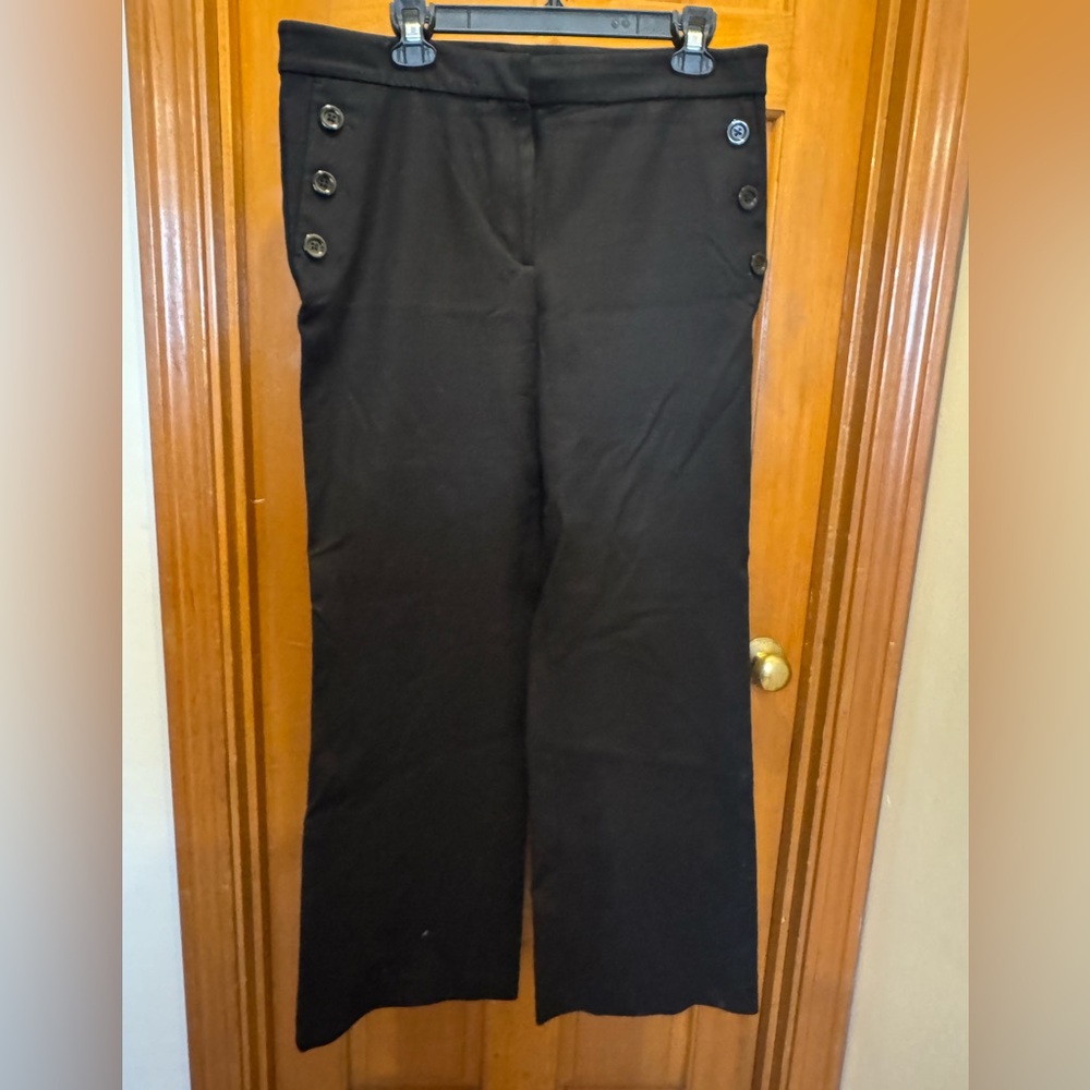 Ann Taylor Factory Black Wide-Leg Trousers